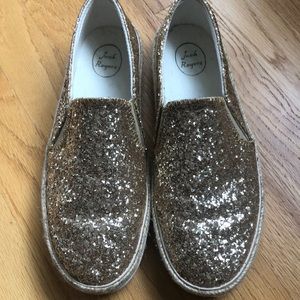 Jack Rogers Gold Glitter Tucker Slip On Sneaker